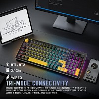 Armaggeddon Gaming Keyboard Mech Trimode Display & Knob MM-98S MIMETIQ Black-Yellow