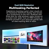 Armaggeddon Gaming Monitor 49 Curved DQHD 5K 165Hz R1500 PIP Height Adjustable PXP 49 Pro Black