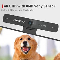 QOMO ConferenceCam 006 USB Camera 4K Wide Angle 120° AI Auto-Framing & Dual Microphones QWC-006