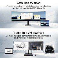 Armaggeddon Gaming Monitor 49 Curved DQHD 5K 165Hz R1500 PIP Height Adjustable PXP 49 Pro Black
