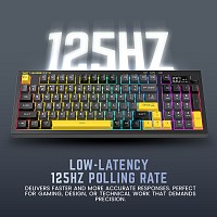 Armaggeddon Gaming Keyboard Mech Trimode Display & Knob MM-98S MIMETIQ Black-Yellow