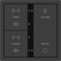 HDL Panel XELENT SERIES Charcoal Grey 6 Buttons (Plastic)