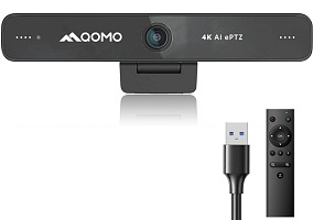 QOMO ConferenceCam 006 USB Camera 4K Wide Angle 120° AI Auto-Framing & Dual Microphones QWC-006