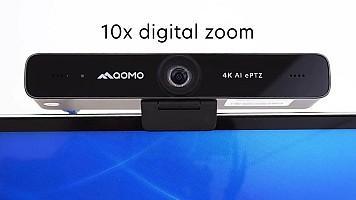 QOMO ConferenceCam 006 USB Camera 4K Wide Angle 120° AI Auto-Framing & Dual Microphones QWC-006