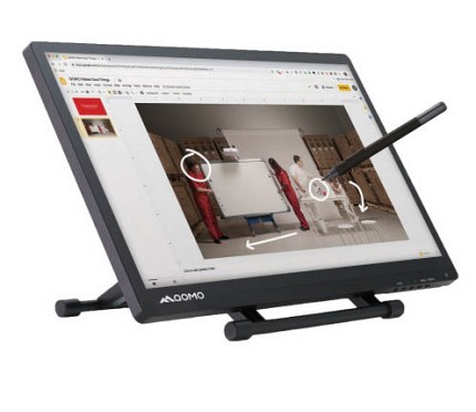 QOMO PresenStation 800F1 24 4K Interactive Podium Monitor 10-Point Touch, EM Pen, HDMI In/Out & USB-C QIT800 F1