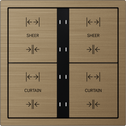 HDL Panel XELENT SERIES Brass 8 Buttons (Aluminium)