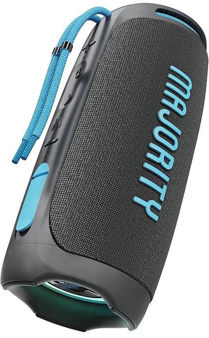 Majority MOVE 3 Rugged IPX67 Water Resistant 40W TWS RGB Bluetooth Speaker with LED Light Effects & 30H Long Lasting Battery Life