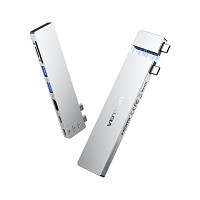 Vention IT Hub 7-in-2 Plug-In Docking Station USB-C to HDMI 2xUSB3.0 SD PD140W THXH0