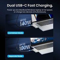 Vention IT Hub 7-in-2 Plug-In Docking Station USB-C to HDMI 2xUSB3.0 SD PD140W THXH0