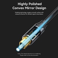 Vention AUDIO Optical Cable Toslink to Mini Toslink Aluminum 2.0m BKCBH