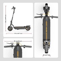 Navee Electric Scooter, 1000W, 75km Range, Quadruple Suspension, Dual Electronic Regenerative Braking System, Foldable, Traction Control System, IPX5, 3.6-inch LED Display, GT3 Max