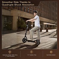 Navee Electric Scooter, 700W, 50km Range, Quadruple Suspension, Dual Electronic Regenerative Braking System, Foldable, Traction Control System, IPX5, 3.6-inch LED Display, GT3