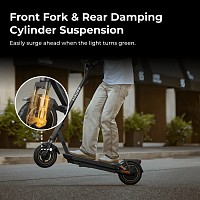 Navee Electric Scooter, 1000W, 75km Range, Quadruple Suspension, Dual Electronic Regenerative Braking System, Foldable, Traction Control System, IPX5, 3.6-inch LED Display, GT3 Max