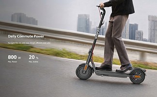 Navee Electric Scooter, 800W, 45km Range, Dual Braking System, Foldable, Traction Control System, IPX5, 4 Inch Display, V45i