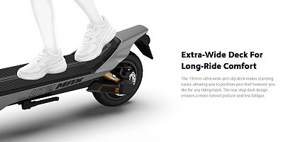 Navee Electric Scooter, 1638W, 90km Range, Hydraulic & Spring Dual Suspension, Dual Disc Brakes + EABS System, Foldable, Traction Control System, IPX6, 3.5-inch LED Display, UT3 Max.