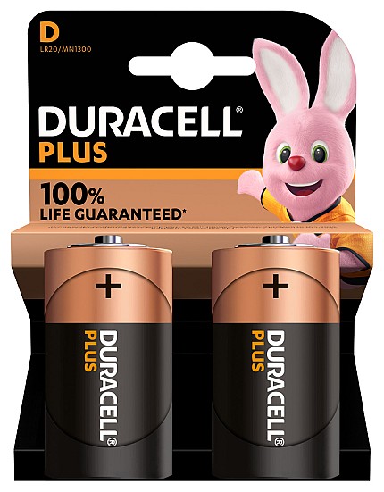 Duracell Plus Alkaline D (2pcs)