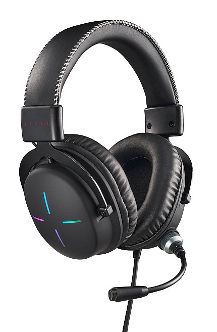 Acer Nitro Gaming Headset Wired 3.5mm + USB for RGB Lights Black NHW200