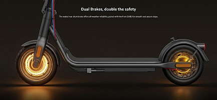 Navee Electric Scooter, 800W, 45km Range, Dual Braking System, Foldable, Traction Control System, IPX5, 4 Inch Display, V45i