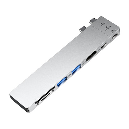 Vention IT Hub 7-in-2 Plug-In Docking Station USB-C to HDMI 2xUSB3.0 SD PD140W THXH0