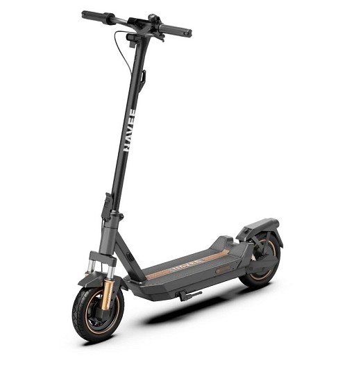 Navee Electric Scooter, 1350W, 75km Range, Quadruple Suspension, Dual Brakes with Electronic Regenerative Braking System, Foldable, Traction Control System, IPX5, 3.6-inch LED Display, GT5 Pro.