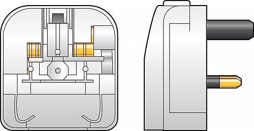 Mercury 2 Pin Plug to UK Plug Converter 429.821UK