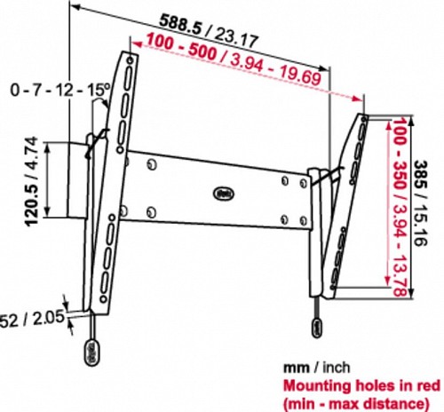 Vogels Physix PHW200M TV Wall Support with Tilt up to 42