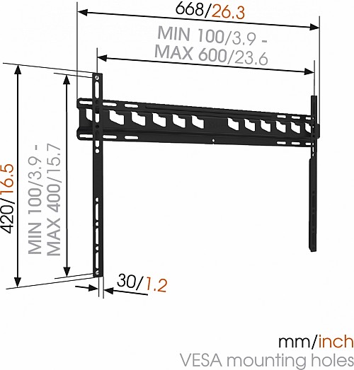 Vogels MA4000 FLAT TV Wall Mount 40-80 Black